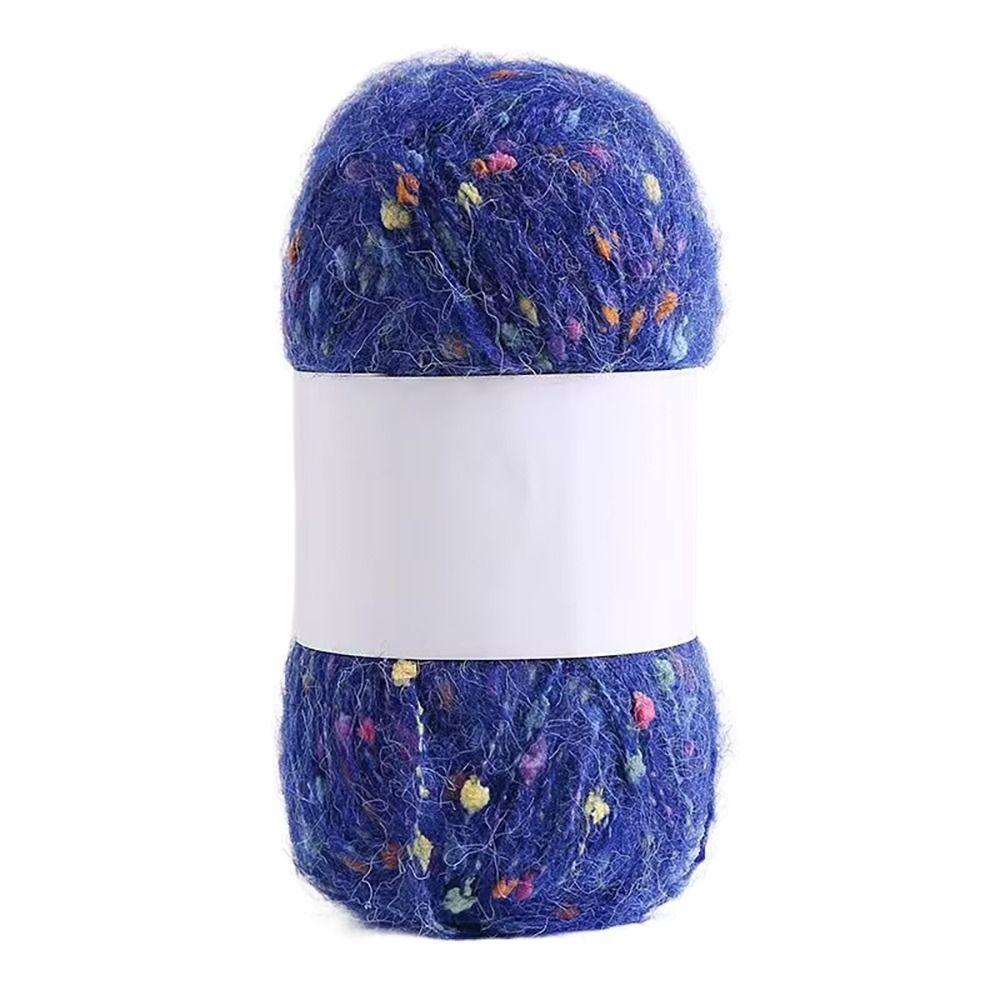 Colored Dots Plush Rainbow Thread DIY Crochet Knitting Soft Hand-woven Scarf