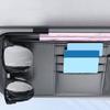 Large Capacity Car Sun Visor Organizer Solid Color Cards Holder Sunglasses Clip  Car Interior