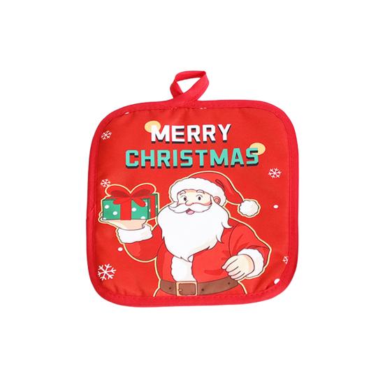 Рождественские утепленные перчатки Yousheng, утолщенные прихватки для выпечки, дизайн с петлей для подвешивания, термостойкие кухонные перчатки для выпечки, приготовления пищи на гриле