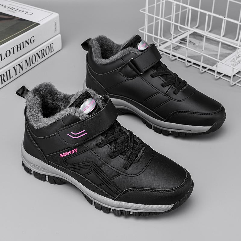 MCTIN Couple Sneakers Winter Plush Platform Warm Shoes for Women Casual Anti Slip Walking Shoes Men