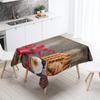 Изысканная скатерть с принтом для кухни, ресторана, украшения стола и водонепроницаемая прямоугольная необрастающая ткань