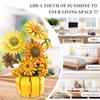 1009PCS Sunflower Building Blocks Flower Bouquet Vase Model Home Decoration Educational DIY Toy Holiday Gift for Kids Adults