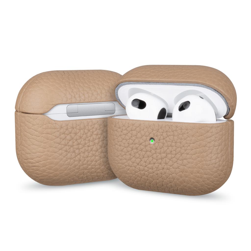 Подходит для AirPods 1 серии, первый слой, кожа, узор личи, кожаный чехол для беспроводных Bluetooth-наушников Apple, защитная крышка