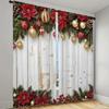 2-Panel Semi Blackout Curtains With Christmas Pendant Design - Soft, Light-Filtering Drapes for Privacy In Bedroom, Living Room