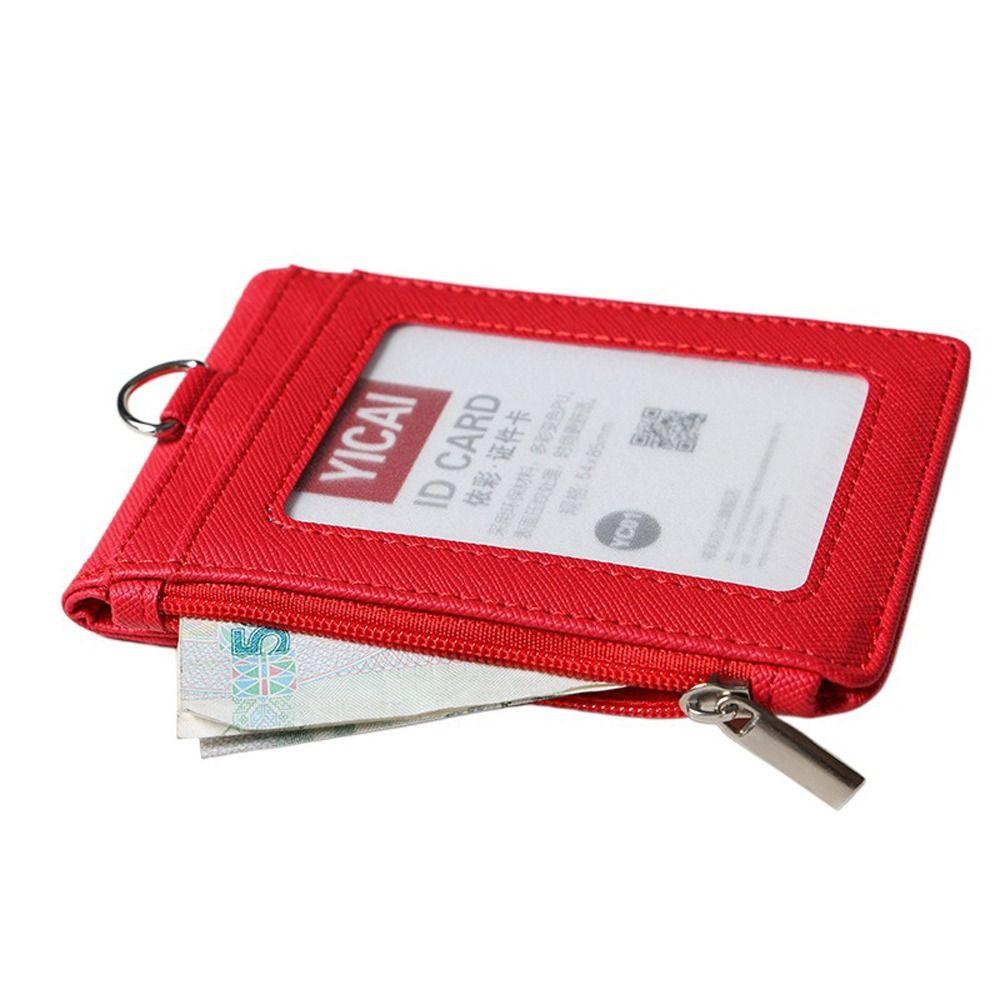 With Lanyard Neck Hanging Card Case Solid Color ID Buse Card Storage  Female/Male