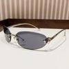 UV Protection Retro Eyeglasses Y2K Style Decorative Sun Glasses Cool Frameless Sunglasses  Holiday