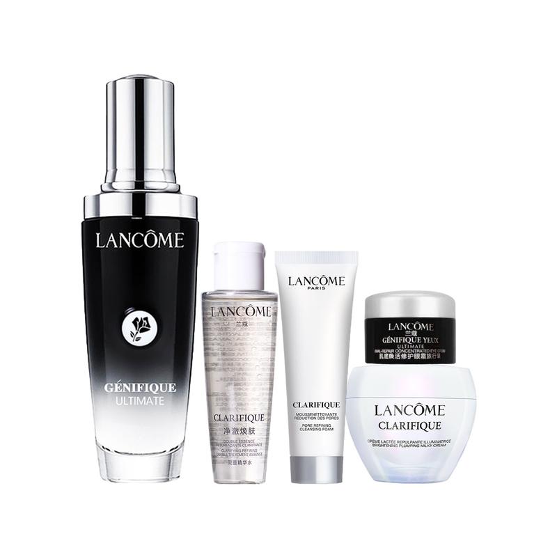 LANCÔME Жидкая эссенция Маленькая черная бутылочка эссенция 50 мл + Вода Аврора 50 мл + очищающее средство 50 мл + крем для лица 15 мл + сияющий крем для глаз 5 мл без подарочной упаковки