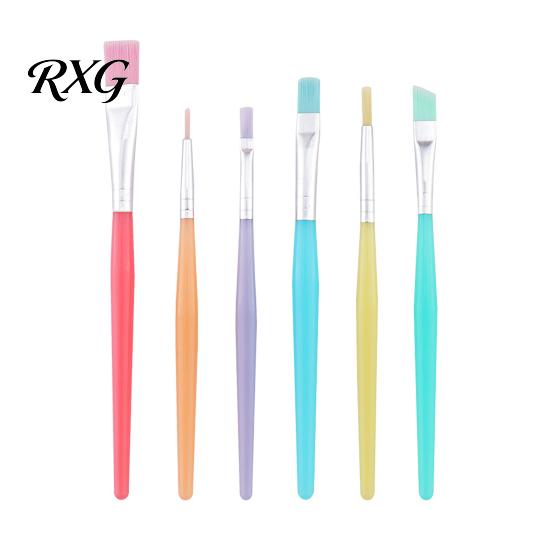 Craft Painting Tools 6PCS Paint Brush, with Candy Colored Design, Flexible Nylon Detailing Brushes Bristles for Watercolor Acrylic Oil