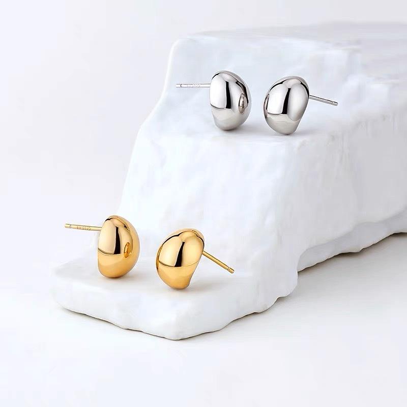 S925 Sterling Silver Beanie Earrings for Women Spring Special-Interest Design High-Grade Ear Studs Earrings