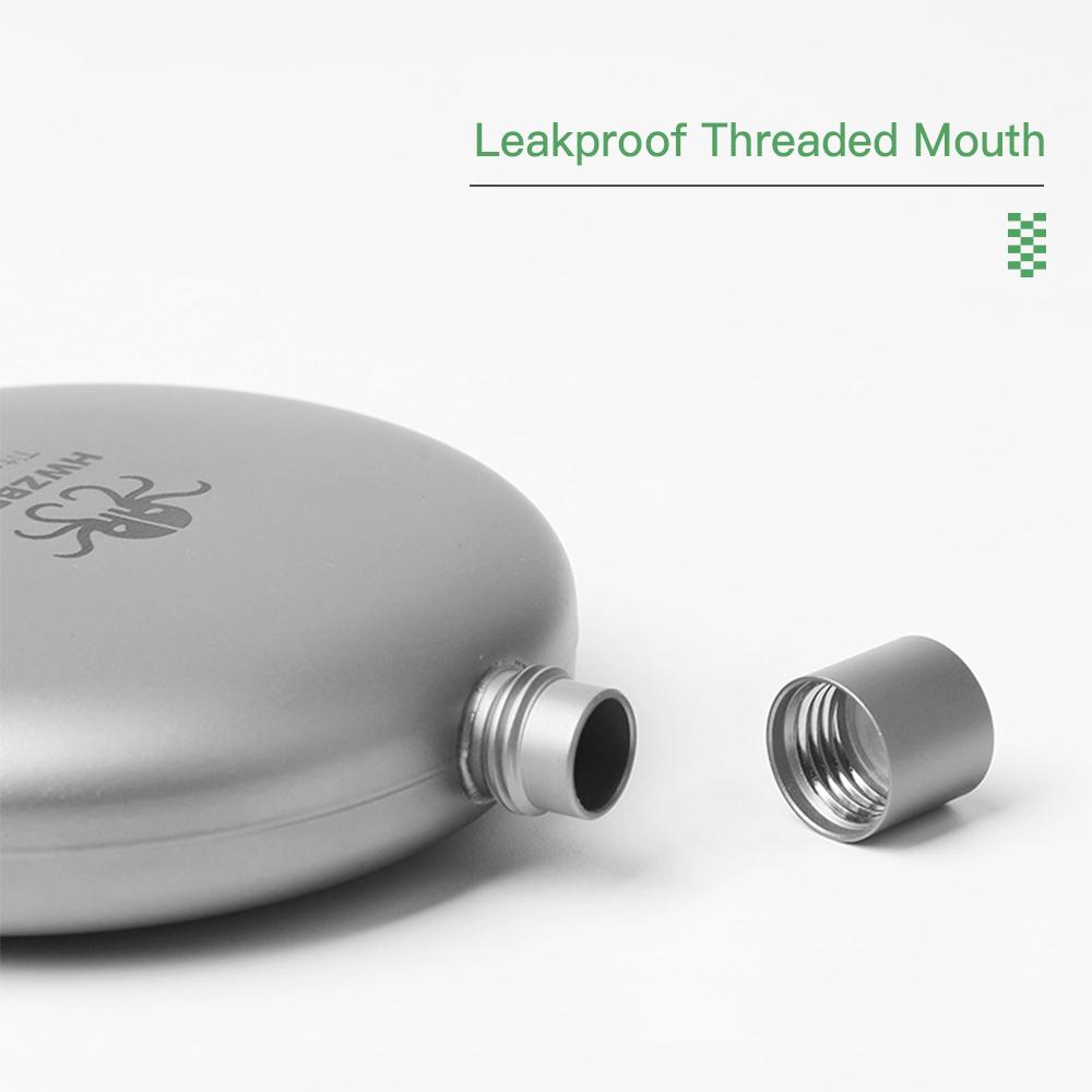 170 мл Герметичная титановая фляга для алкоголя, виски, вина для активного отдыха, кемпинга, пеших походов, путешествий, пикника
