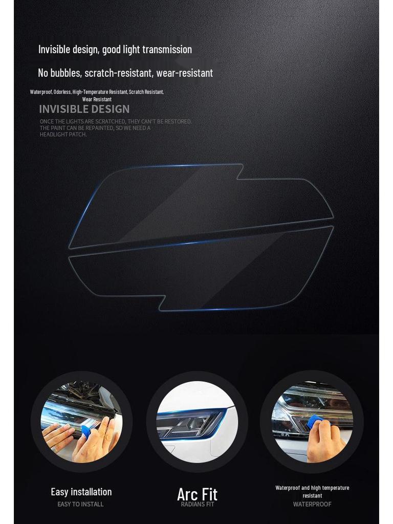 Пленка для фар Volkswagen для моделей Teramont X, Tiguan X, Touareg, Tharu, Sagitar, Golf, Viloran и T-Roc.