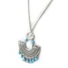 [N0289] - Silver Turquoise 'Altai' Designer Necklace