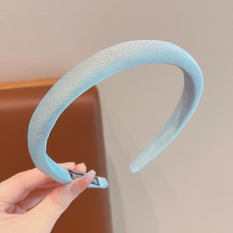 Korean Macaron Sponge Headband for Women Narrow Edge Face Wash Hair Band Girl Simple Hair Hoop