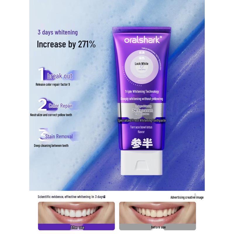 Набор отбеливающей зубной пасты Cenban Purple Correcting