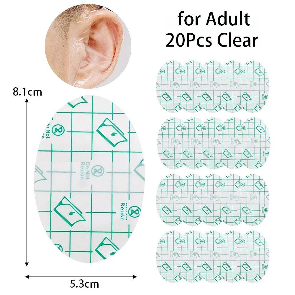 20 шт. водонепроницаемые амбушюры для душа ребенка одноразовые наклейки для ушей для детей и взрослых