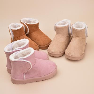 Теплые детские зимние сапоги, плюшевые детские короткие сапоги