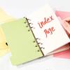 Classified Lables Refill Papers Planner Binder Dividers Index Divider Index Pagination A5 A6 A7