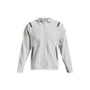 Sun Protection Series Solid Zip-Up Drawstring Hooded Sports Woven Breathable Training Jacket Men Jacket Grey 1370494-014