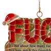 Funny Friendship Christmas Ornament Letter Charm Humorous Friend Pendant with Hanging Cord Holiday Decor