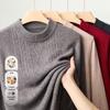 Men's Cashmere Blend Thick Cable Knit Pullover Sweater