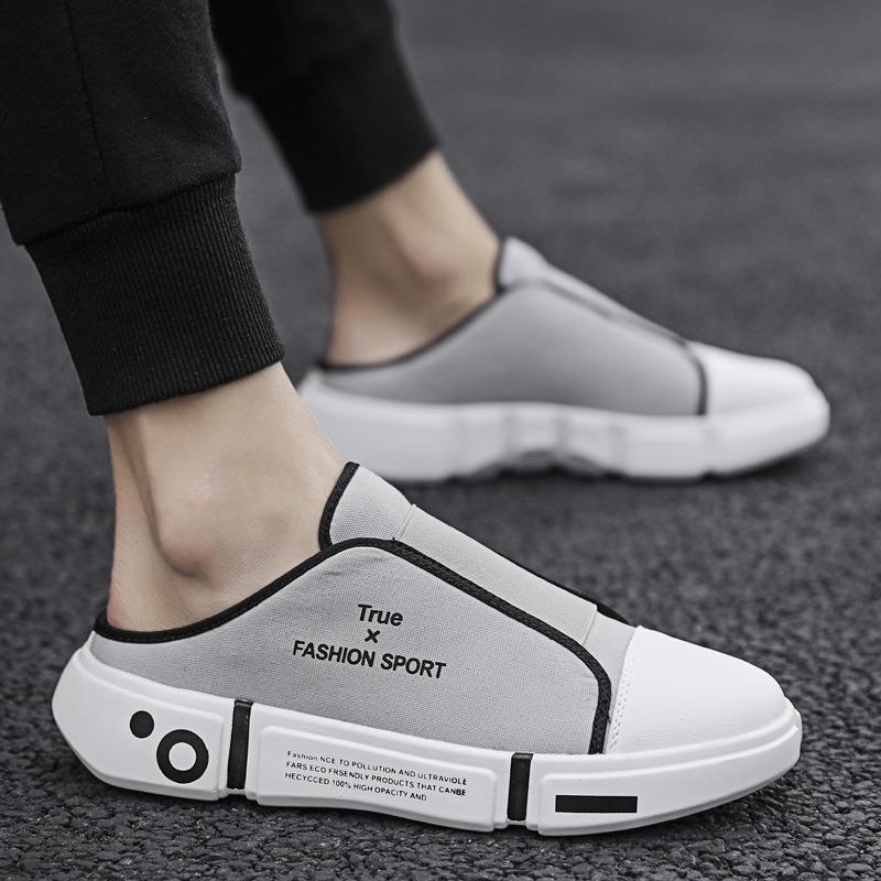 Fashion 2024 New Summer Comfort Casual Fashion Outdoor Beach Sports Low Tops Breathable Lightweight Men Half Closed Toe Slippers