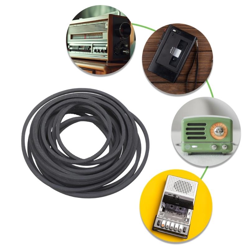 20 шт. Квадратные резиновые ремни для записывающих устройств и видеоприводов 1,2 мм Прочные резиновые ремни Смешанный размер 35-65 мм