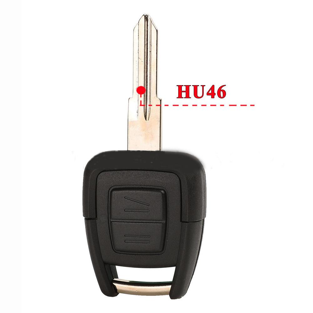 Новый корпус ключа-пульта с 2 кнопками HU46 для Opel Vectra Astra