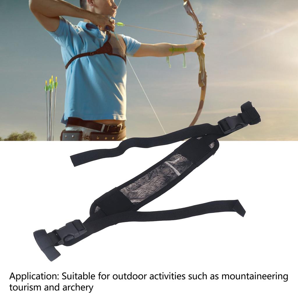 Compound Bow Shoulder Belt Hands Oxford Cloth Shock Absorption Archery Shoulder Belt Strap Holder