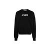 Off-White Пуловер с круглым вырезом и буквенным принтом, мужские топы обычного кроя, черный OMBA058F22FLE0031001