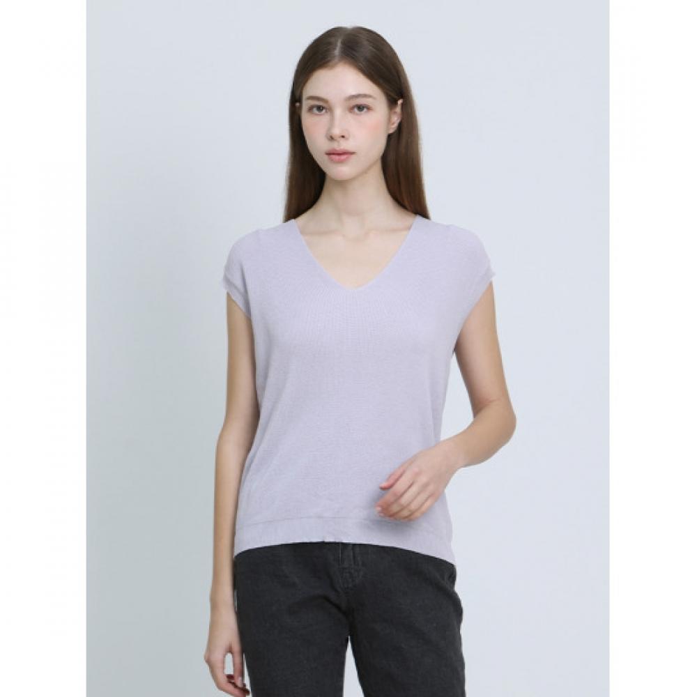 Ozoc Women Basic V Neck Cap sleeVe Knit