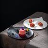 Молекулярная кухня Чисто белая плоская тарелка Гостиничный ресторан Форма тарелка Холм Клуб Холодное блюдо Dim Sum Керамическая кухонная посуда
