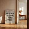 1 шт. Ретро-постер 70-х годов «Привет MTV, добро пожаловать в мой дом» с типографикой, классический современный стиль Ар-деко, 19,7x27,5 дюймов, без рамы, холст с чернилами