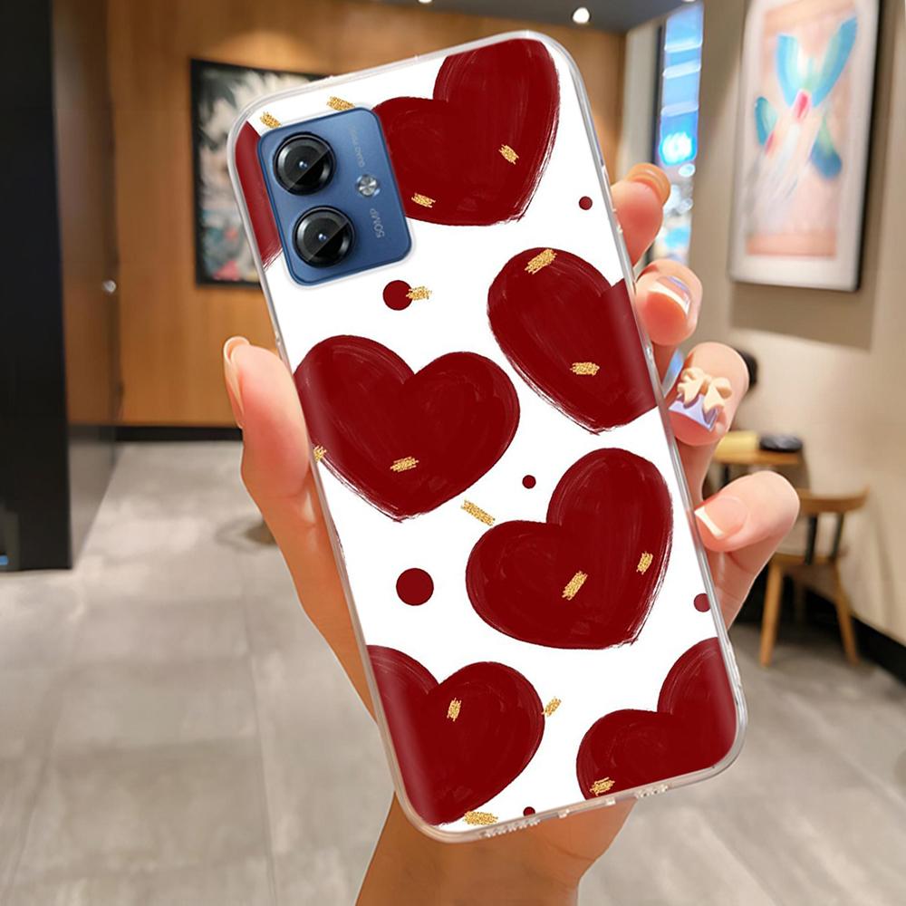 Для Motorola Moto G14 4G Чехол Накладка на телефон Высококачественный Прозрачный Силикон Funda Для Moto G14 4G Полная Защита Задние Крышки Coque