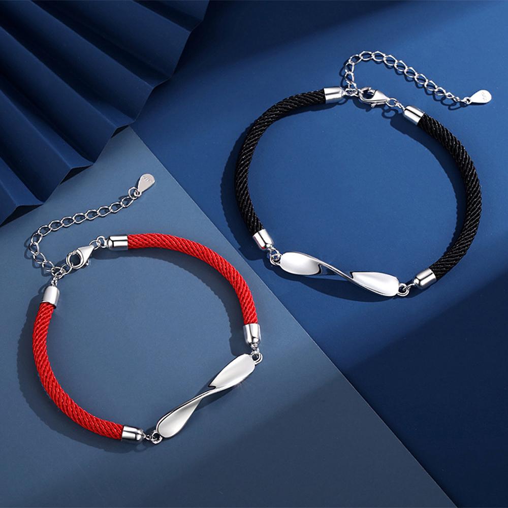 Ювелирные изделия Женские Волна Цинк Цинковый сплав Мужские Плетение Веревка Кольцо Мебиуса Браслет Дружбы Браслеты для пар Ручная веревка