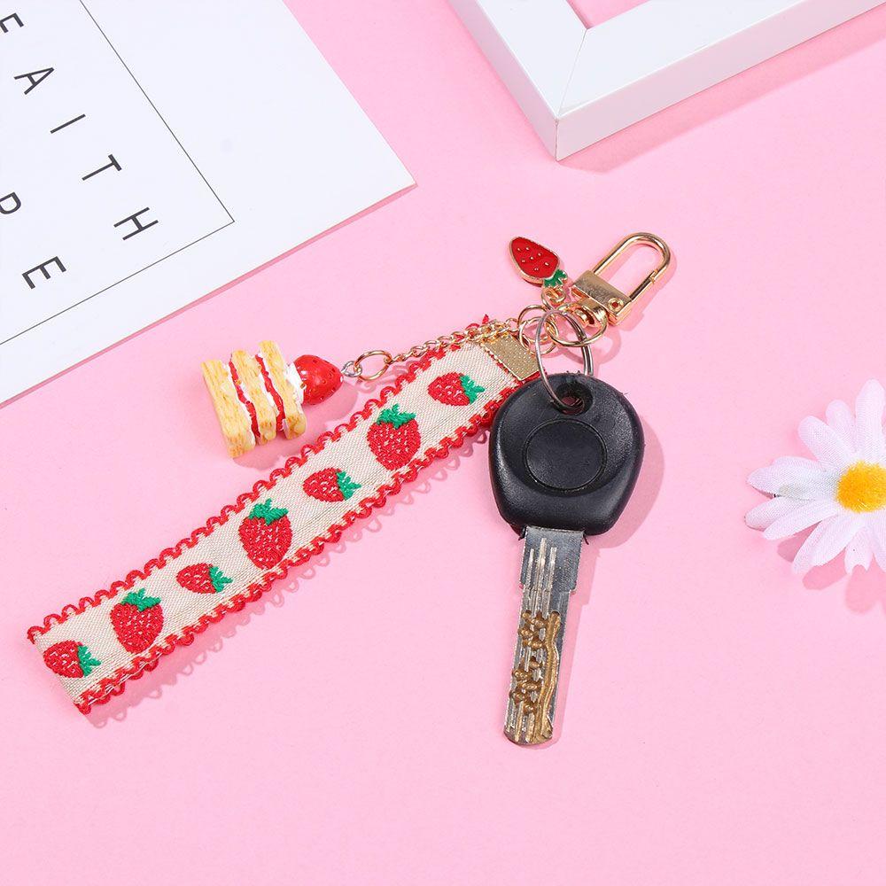 Fashion Charm Popular Bag Pendant Cake Mobile Phone Lanyard Cute Strawberry