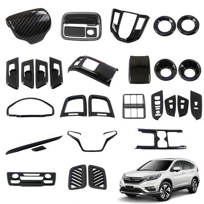 Внутренние молдинги из АБС-пластика из углеродного волокна для Honda CR-V 2017-переключатель подъема окна, навигационная панель приборной панели, боковое вентиляционное отверстие