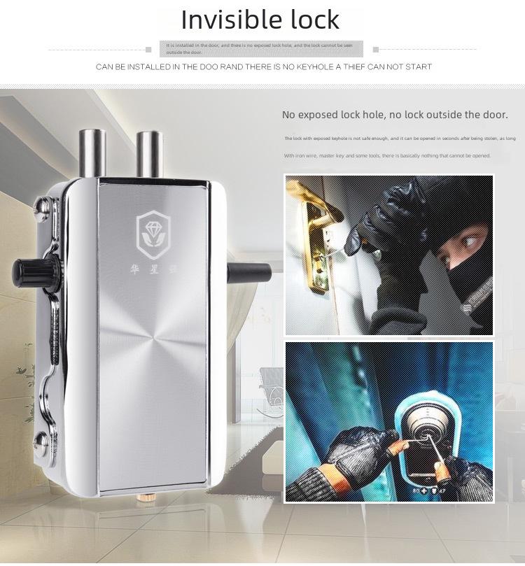Tuya Невидимый Умный Замок: Дистанционное управление, защита от кражи, пароль и разблокировка по Bluetooth для стеклянных дверей