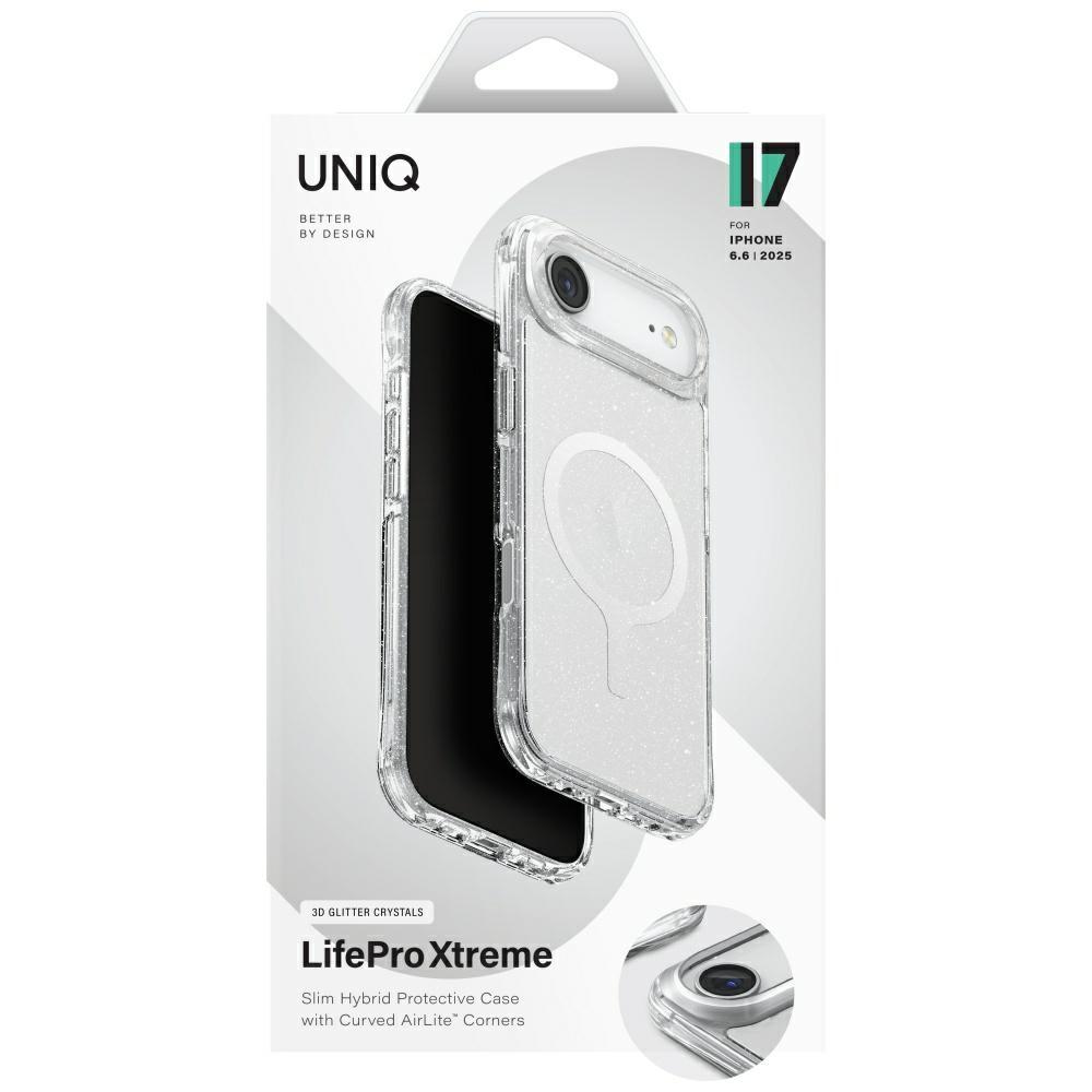 UNIQ LifePro Xtreme Case for iPhone Air Magclick Charging Clear/Glitter