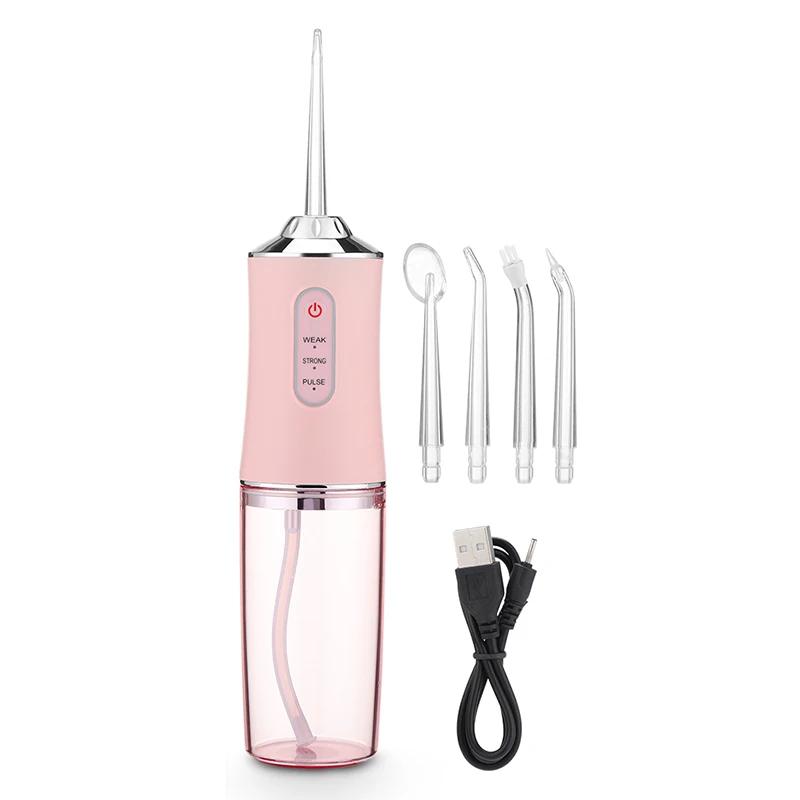 Ирригатор для полости рта, портативный стоматологический водоструйный промывочный бак, 4 насадки для мытья зубов, отбеливание зубов, средство для очистки пятен, новый инструмент