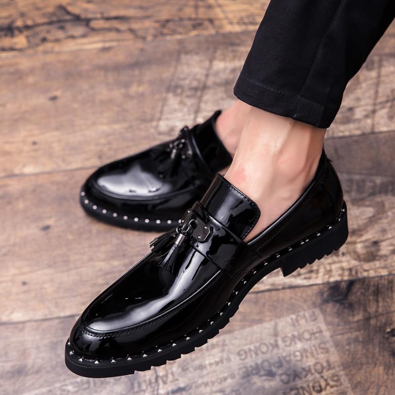 Men's Shoes Leather Fashion Men Loafers Shoes Summer Breathable Vintage Tassel Men Slip On Outdoor Shoes Mocassins Homme L5