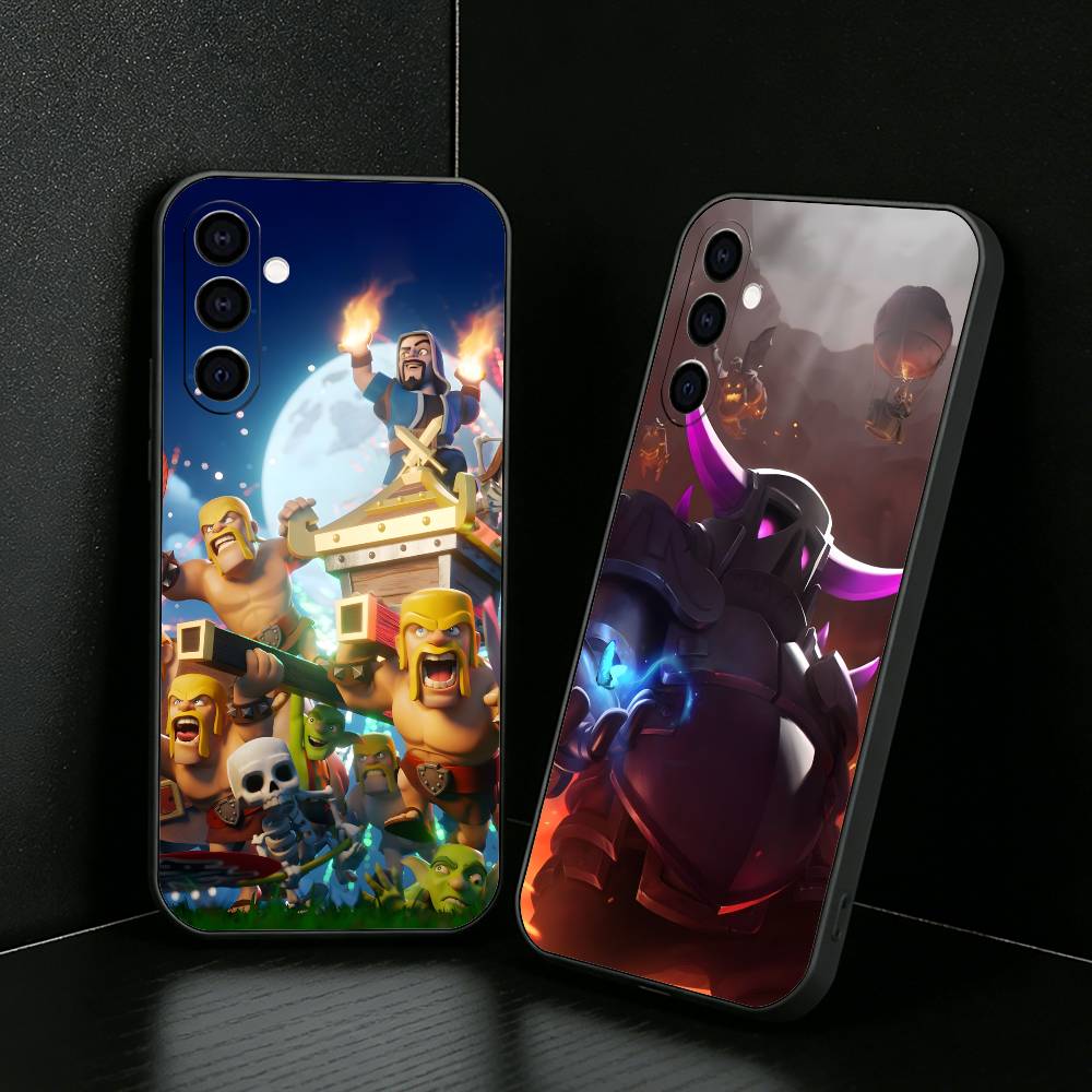 Чехол для телефона с принтом игры COC для Samsung Galaxy A73, A72, A71, A70, A52, A51 и других. Мягкий черный чехол