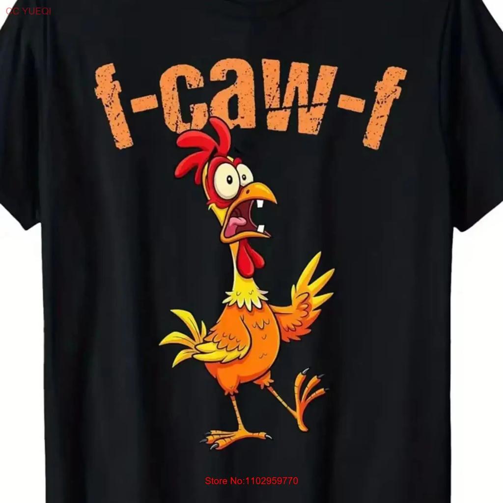 MenS Funny Chicken I Caw T Shirt Casual Round Neck vintage Washed Comfortable streetwear Stylish graphic Versatile