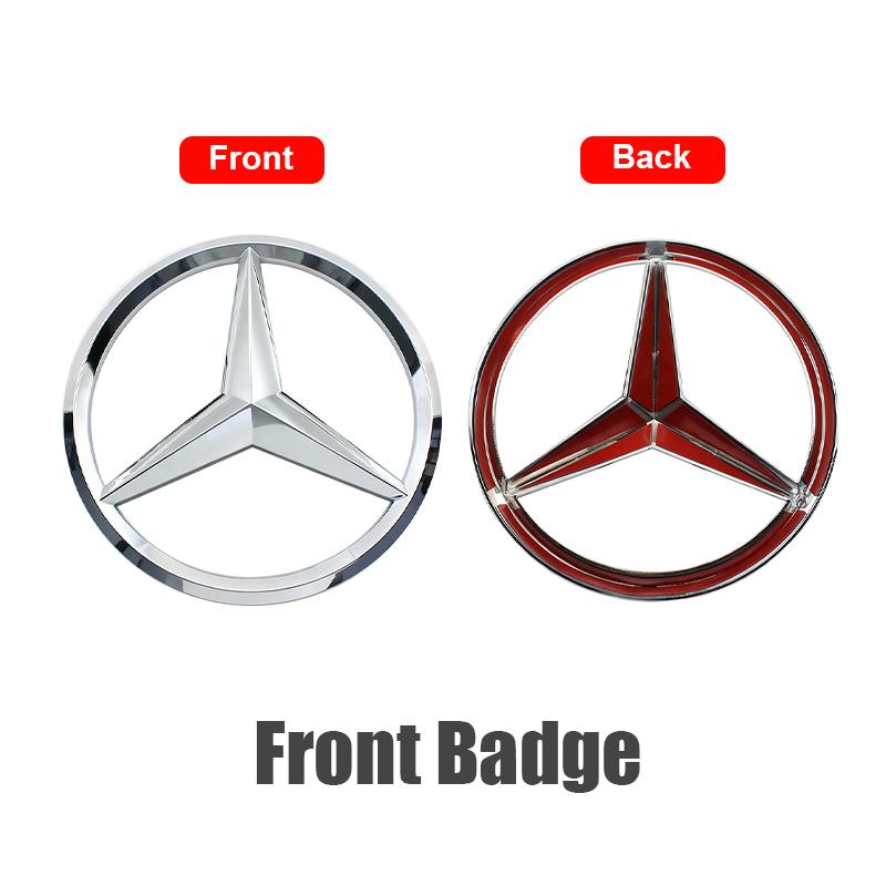 1Pcs 210mm 188mm Car Front Grill Badges Lid Covers Logo Cover For Mercedes Benz AMG class GLK W206 W220 A180 W211 W205 W203 GLC