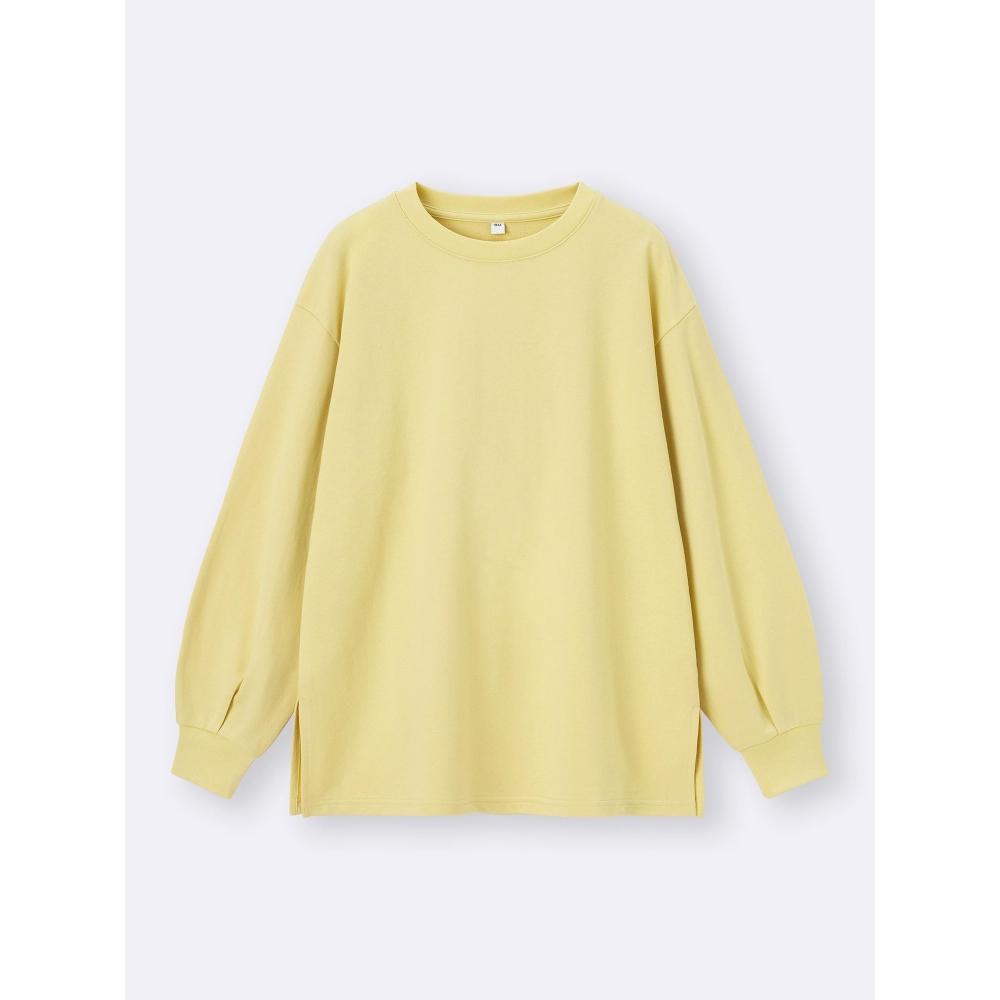 GU by Uniqlo Футболка свободного кроя с длинным рукавом LighT Sweat 