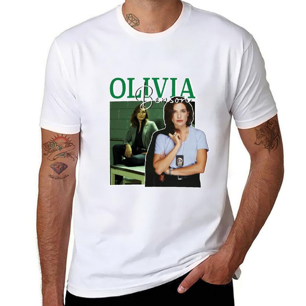 Olivia Benson Vintage Tshirt Sporty Breathable Short Sleeve Tshirt
