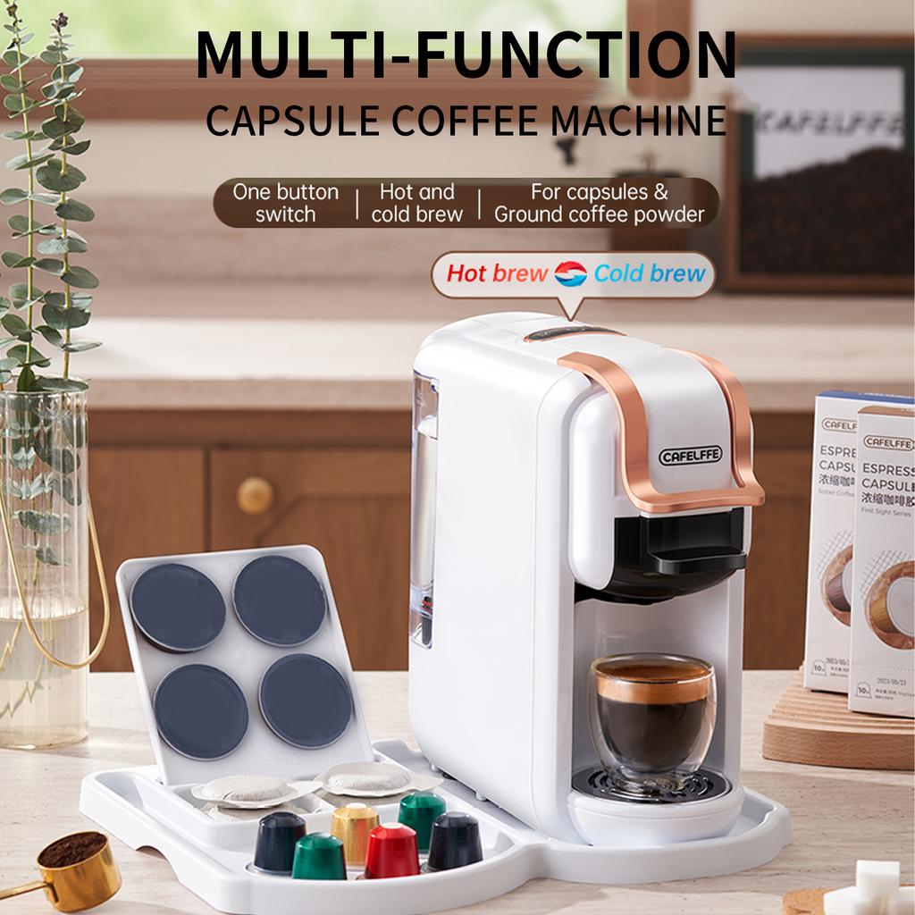MK-603 4 In 1 Pod Coffee Maker 19Bar 92 Celsius Constant Temperature 20s Fast Cold and Hot Brew Pod Coffee
