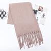 Imitation Cashmere Scarf for Women Winter Warm Thickening New Solid Color Scarf for Men Thick Tassel Woolen Scarf