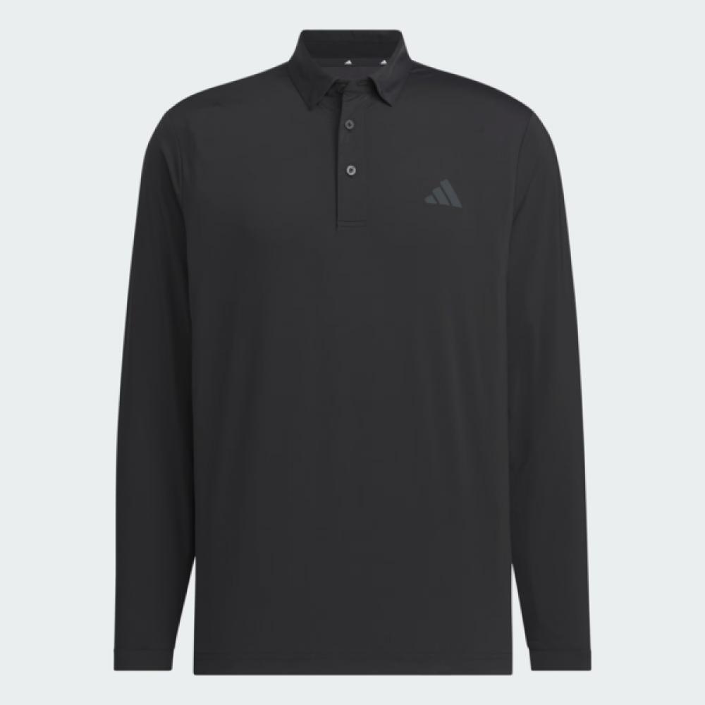 Adidas Golf 25SS Men S 3S Long Sleeve Polo T ShirT Black Kb3067