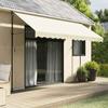 VidaXL Retractable Awning, Awning with Adjustable Height, Balcony Sun Canopy, Garden Terrace Patio Awning, Cream 368748