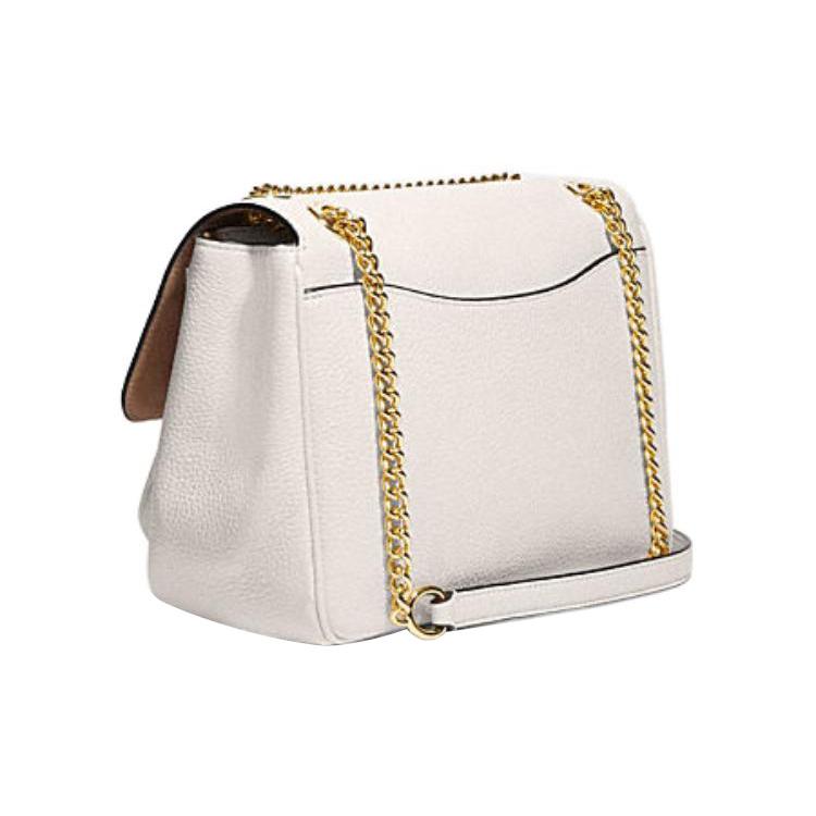 New COACH Klare Cow Leather Shoulder Bag, Crossbody Bag Medium Size Women's Chalk White CC353-IMCHK
